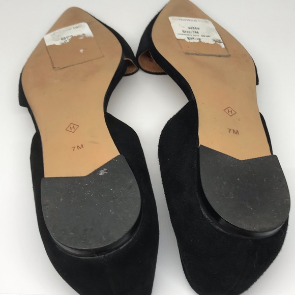 Halogen Maisy D’Orisay Black Suede Pointy Toe Flat - Picture 6 of 6